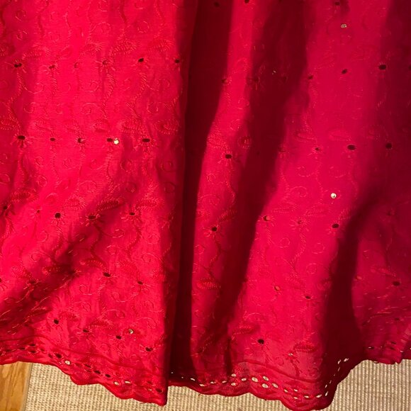 Busayo Brocade and Eyelet Lace Dress, Sz L - Picture 3 of 5